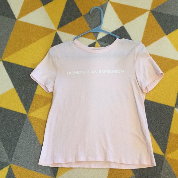 Zara baby pink graphic tee size M - Picture 2 of 4